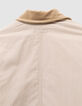 Girls’ beige trench coat with velvet collar-8