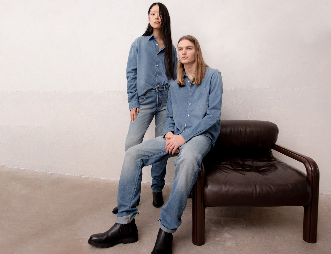 Unisex indigo WATERLESS denim REGULAR Gender Free jeans - IKKS-6