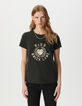 Graues Damen-T-Shirt Biobaumwolle Schriftzug Herzmotiv-2