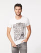 Camiseta blanco roto print estilo cómic Hombre-3