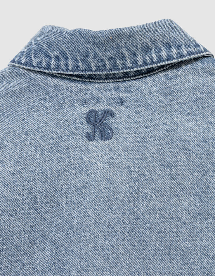 Veste sans manches en jean bleu fille-9 Veste sans manches en jean bleu fille-9