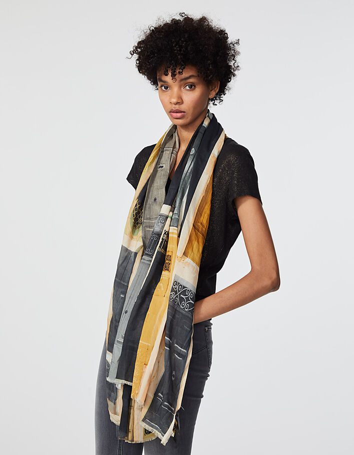 Women’s Marrakesh doors print fine scarf - IKKS