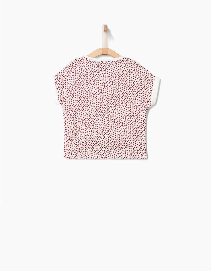 Tee-shirt blanc à dos imprimé étoiles fille-2