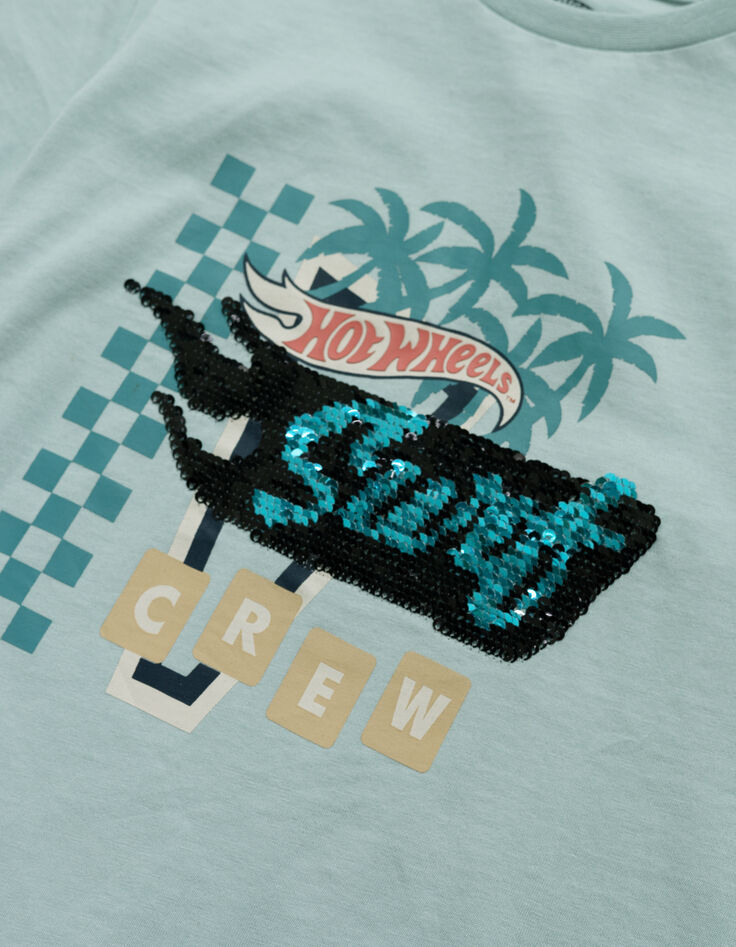 T-shirt vert bio sequins HOT WHEELS x IKKS garçon-5