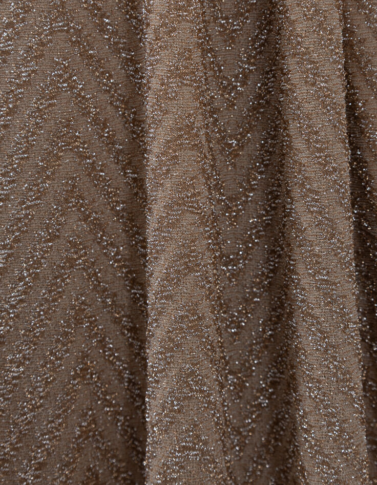 Dames jumpsuit met visgraatmotief in goud-9