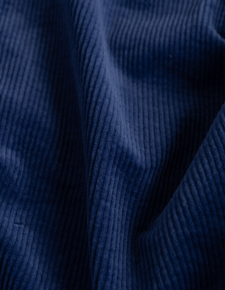 Blaues Damen-Überhemd aus Cord-2