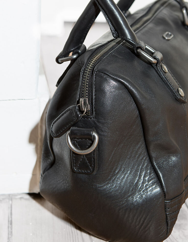 Women's black bowling bag-3