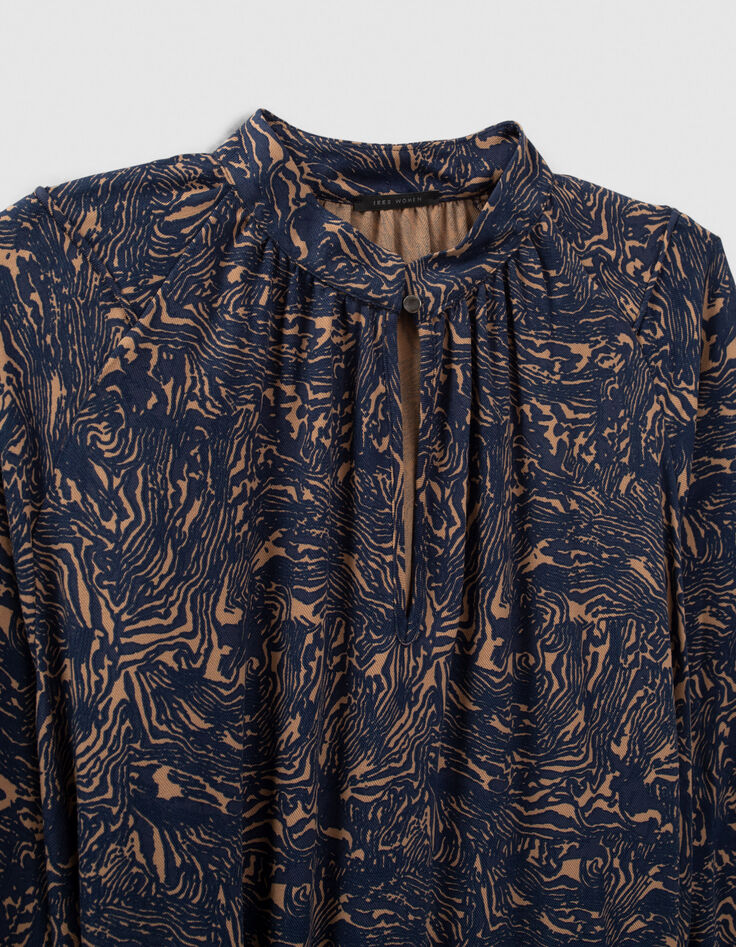 Vestido corto viscosa Ecovero™ estampado fantasía mujer-2 Vestido corto viscosa Ecovero™ estampado fantasía mujer-2