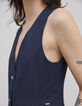 Damesvest in marineblauw tennisstreeppak-4