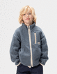 Cardigan réversible sherpa bleu et molleton kaki garçon-3