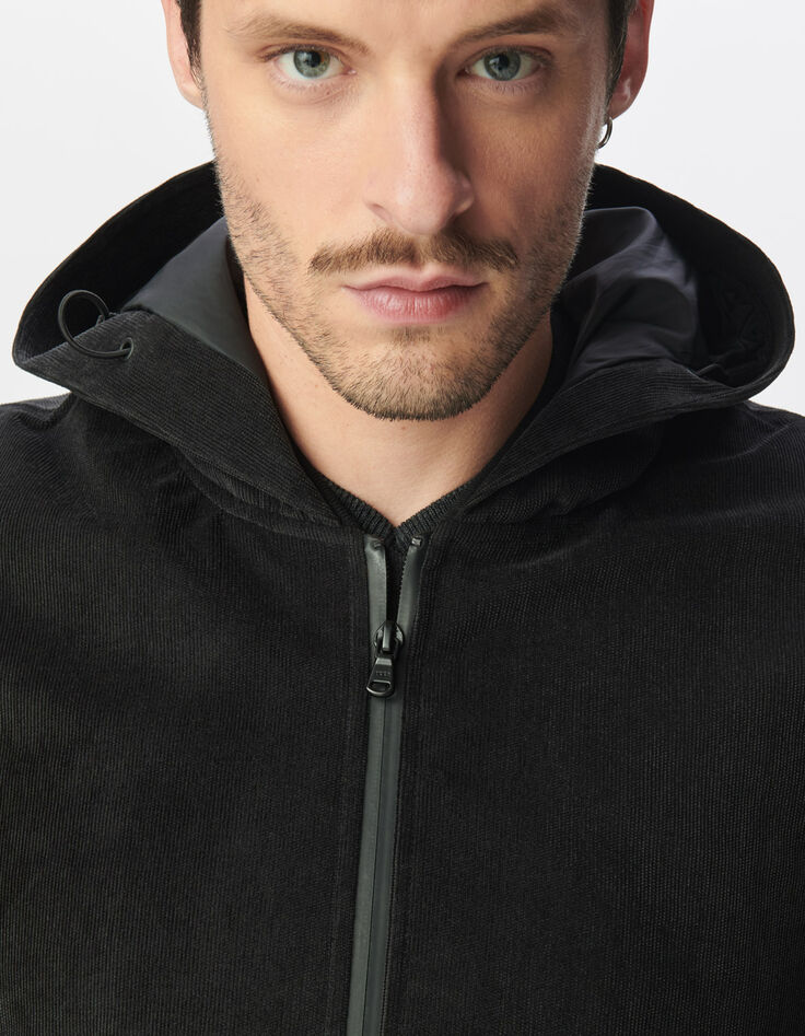 Men&rsquo;s black quilted velvet WATERPROOF jacket-8