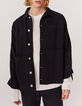 Veste workwear en jean noir coton et chanvre Homme-1