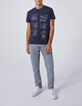 Marine T-shirt Hip-Hop stripopdruk Heren-6