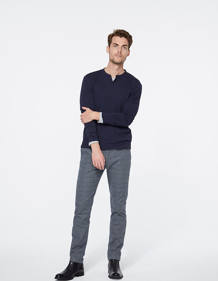 Men’s 2-in-1 navy and grey T-shirt-6