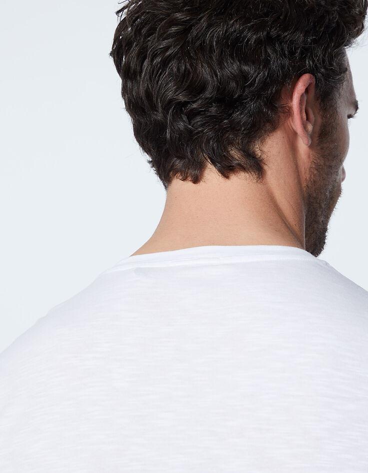 Tee-shirt blanc visuel palmiers flous Homme-5 Tee-shirt blanc visuel palmiers flous Homme-5