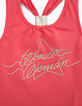 Girls’ dark orange Wonder Woman embroidered vest top-3