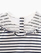 Camiseta blanco roto rayas navy IKKS PARIS niña-2