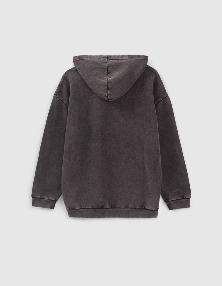 Sudadera gris mensaje letras y tachuelas ni&ntilde;a-3