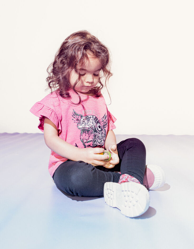 Baby girls’ red T-shirt with winged helmet-7