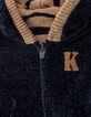 Veste réversible beige rayé navy bébé garçon  -6