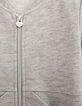 Middengrijs vest Essentiel bio-sweatstof meisjes-3