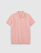 Polo rose coton modal Homme-1