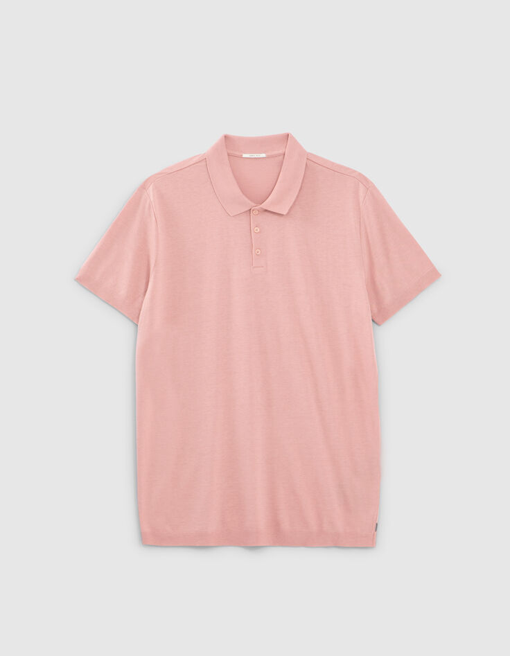 Polo rose coton modal Homme-1