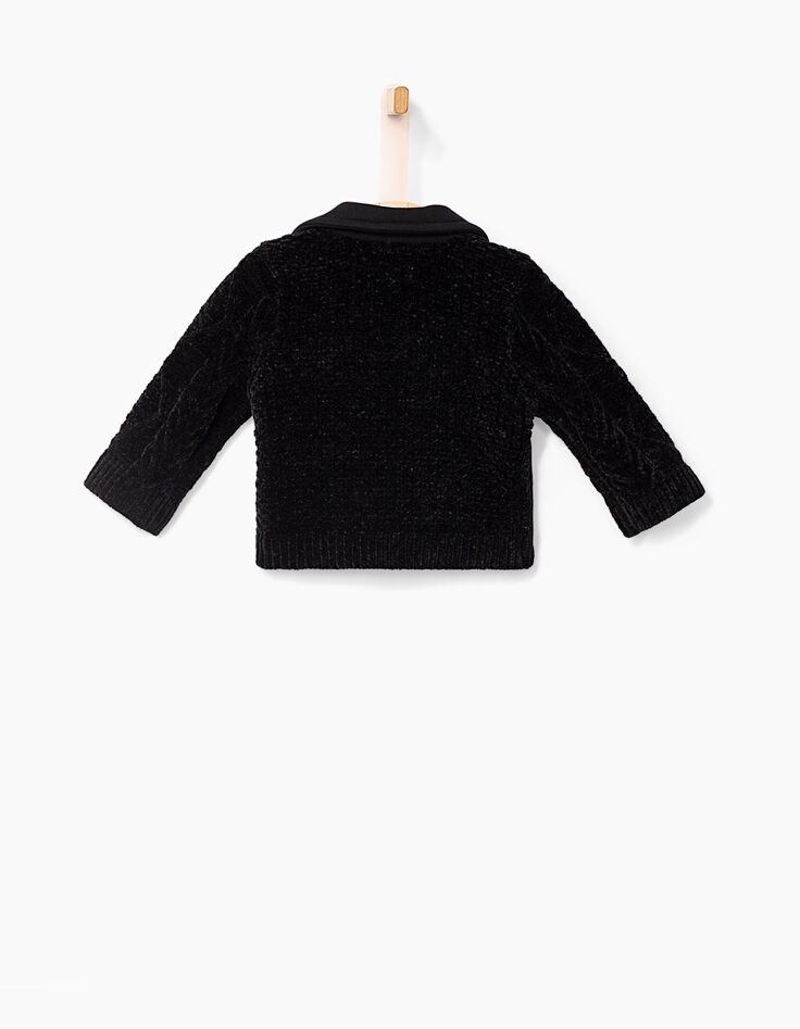 Baby girls' black cardigan-3