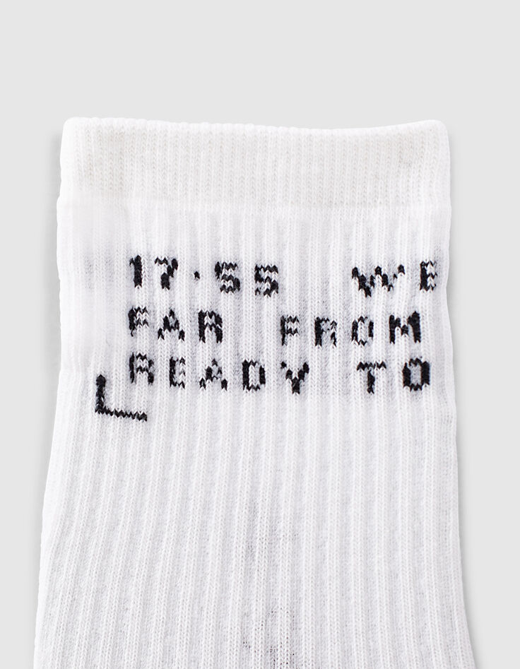 Chaussettes blanches et kaki côtelées garçon -4 Chaussettes blanches et kaki côtelées garçon -4