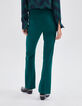 Pantalón traje verde pato mujer-3