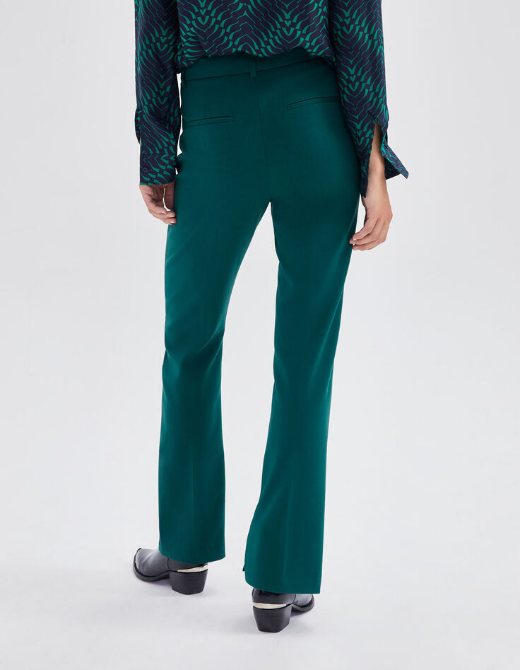 Pantalón traje verde pato mujer-3