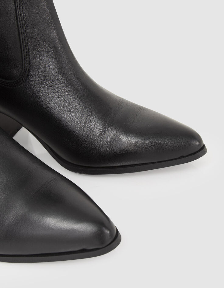 Zwarte laarzen cowboystijl Dames-5