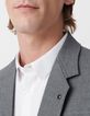 Men&rsquo;s grey wool blend suit jacket-4
