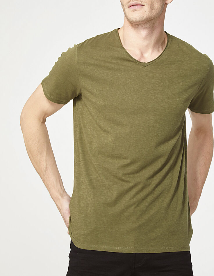 Camiseta caqui hombre-1