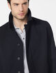 Marineblauwe trenchcoat met afneembaar beleg Heren-5