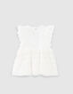 Vestido ceremonia blanco roto encaje bebé niña-2
