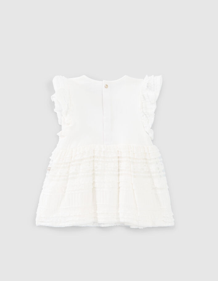 Girls’ off-white occasion dress with lace - IKKS