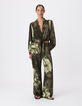 Women's tie and dye khaki shirt-2