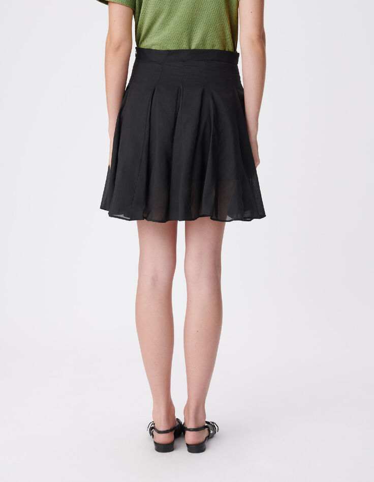 Women's short black skater skirt-3
