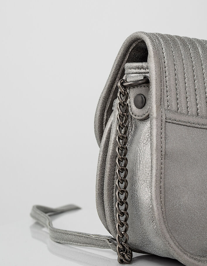 Women’s The Cameraboy silver smooth leather bag - IKKS
