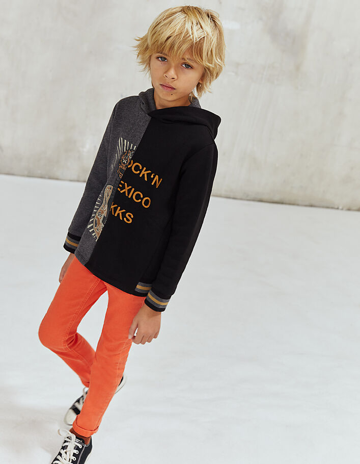 Sweat-shirt IKKS Fille 10 Ans - Couleur Blanc/gris, Motif Taches, Coton, Manches Longues, Occasion Très Bon état