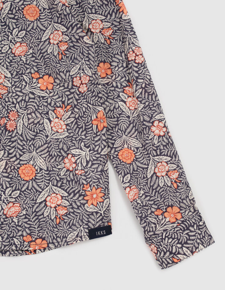 Boys’ grey and orange shirt with motifs-3
