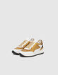 Deportivas mix piel reptil dorado leopardo mujer-2