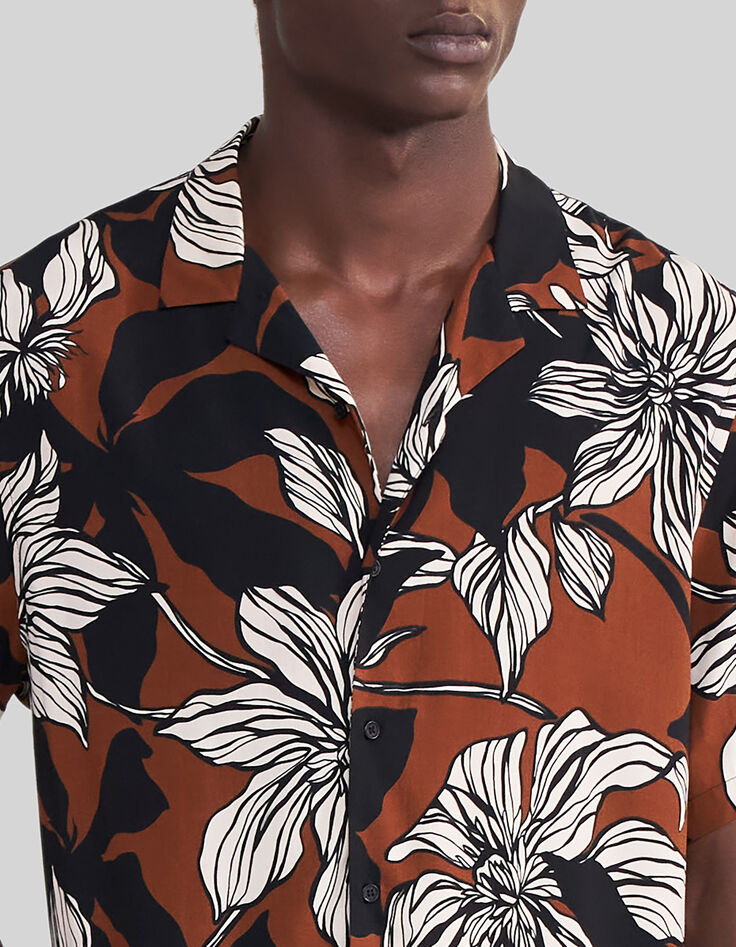 Men’s amber LENZING™ ECOVERO™ XL floral REGULAR shirt-2