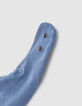 Blaues Babylätzchen aus Biobaumwolle mit Rocker-Print-7