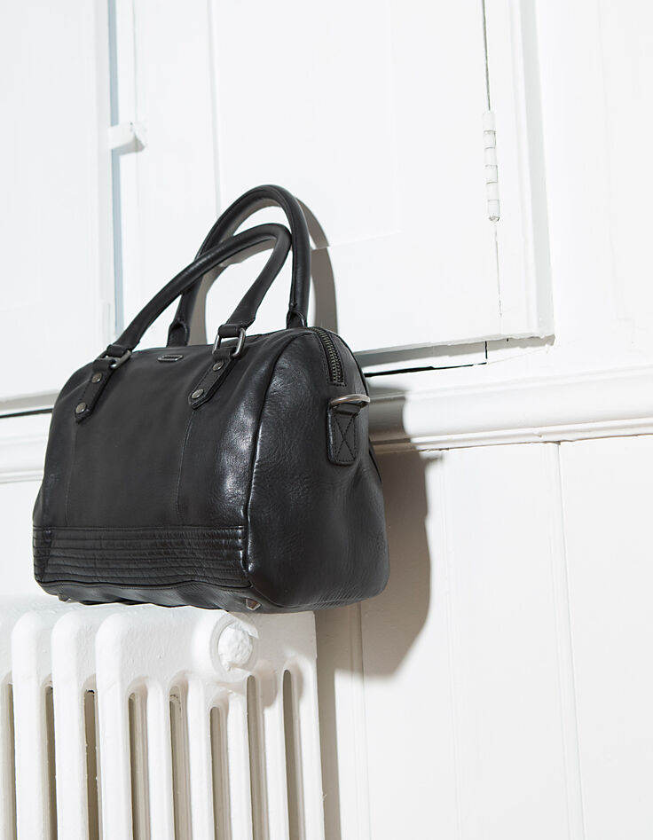 Women's black bowling bag-4