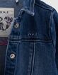 Chaqueta vaquera azul bordado espalda bebé niña-7