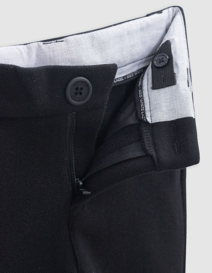 Pantalon noir maille piquée garçon-5