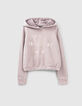 Sudadera parma con capucha y mensaje niña-1