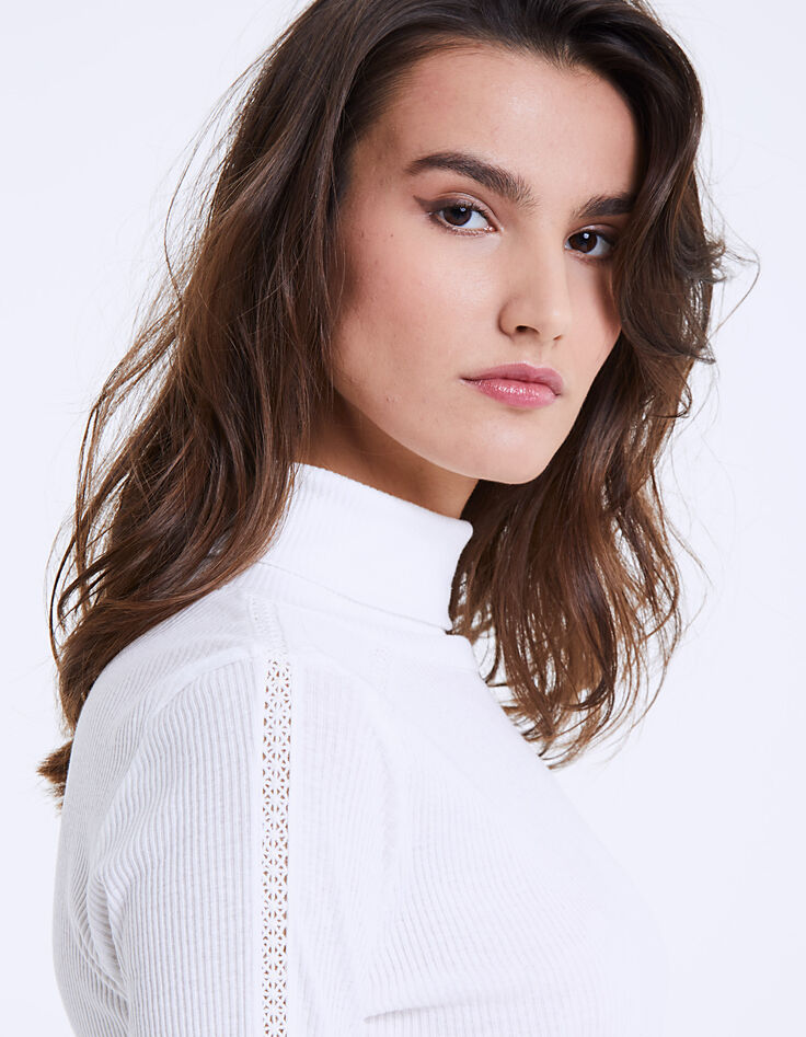 Tee-shirt col roulé femme-4